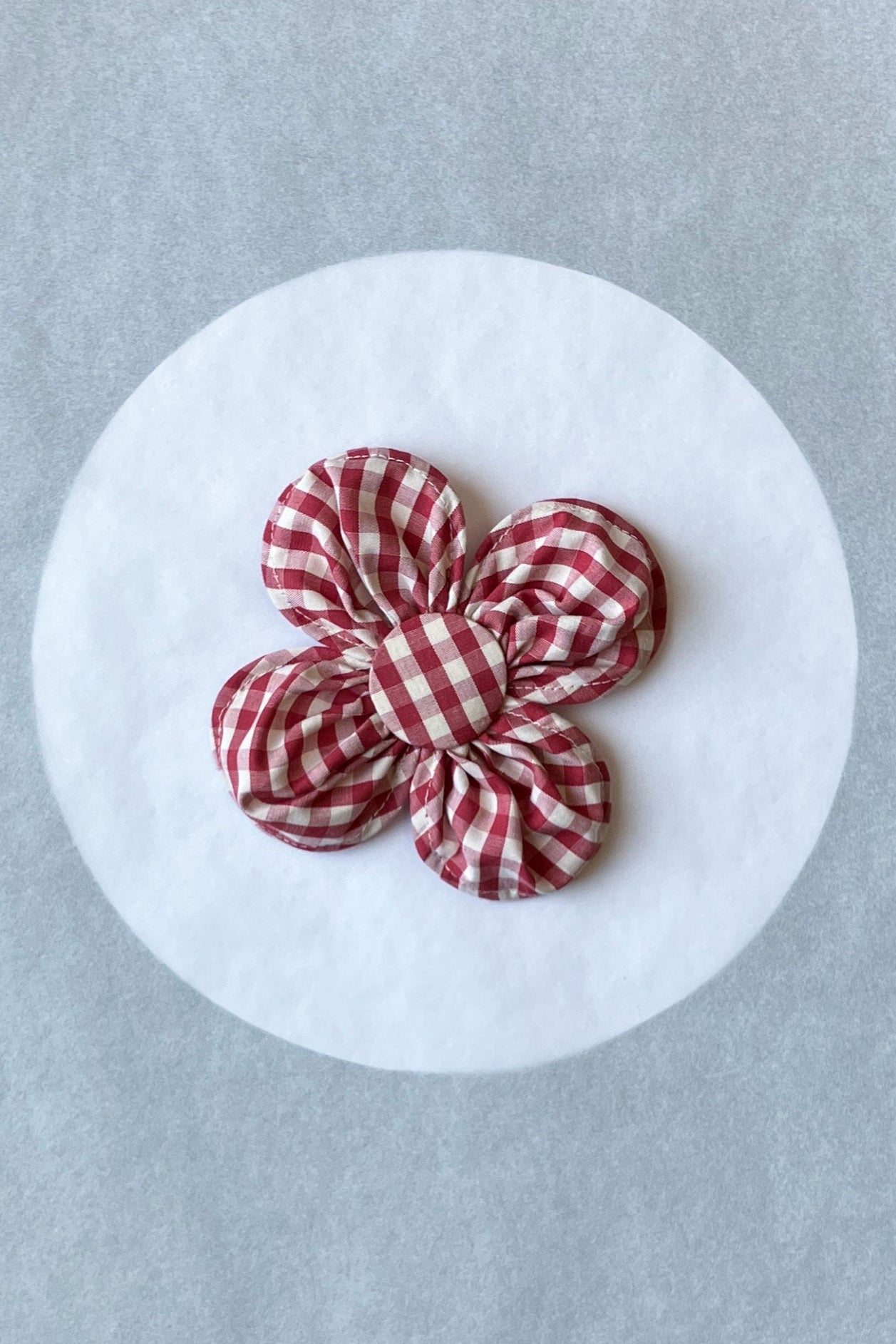 Bloom Brooch, gingham (ø: 12cm)