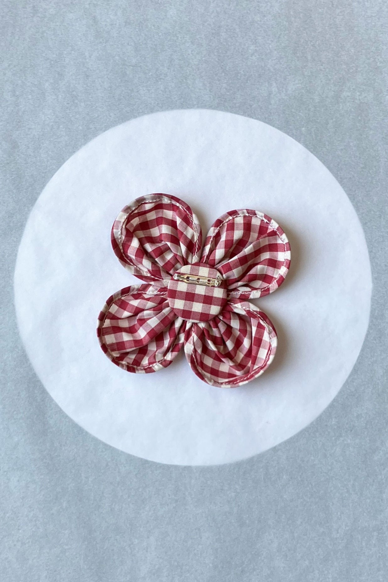 Bloom Brooch, gingham (ø: 12cm)