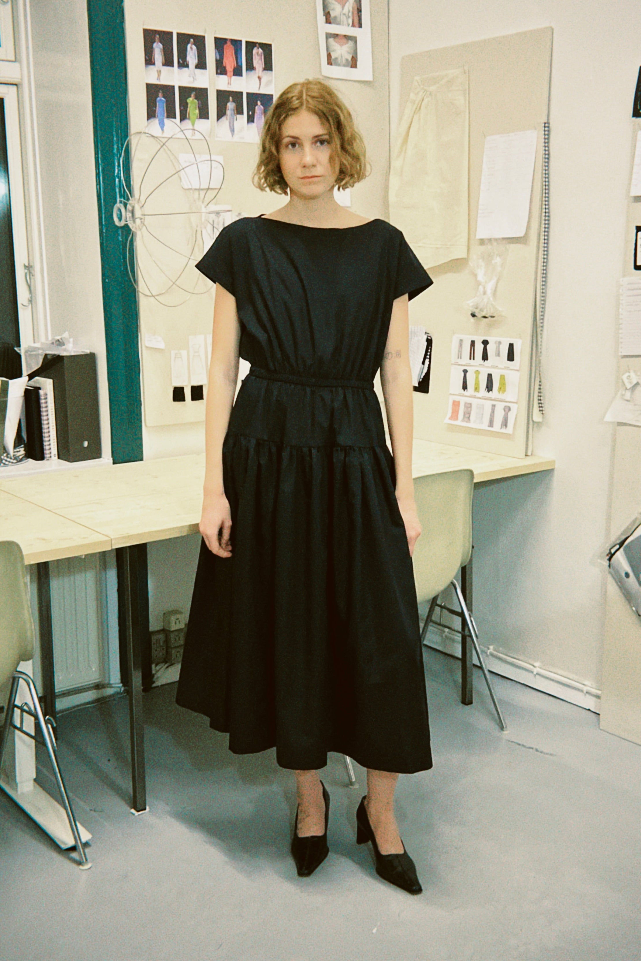Gathered Square Dress